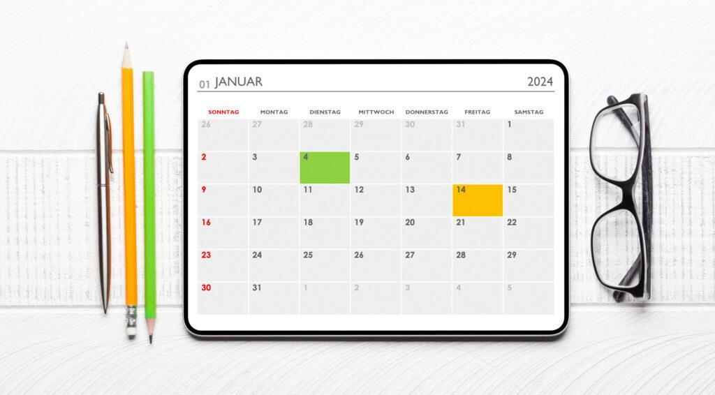 Kalender-App - Tools zur Selbstorganisation